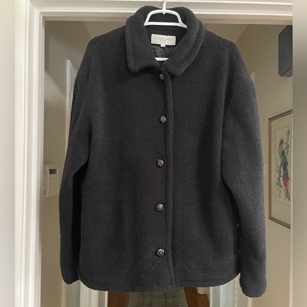 EUC Sandro Teddy Plush Jacket
